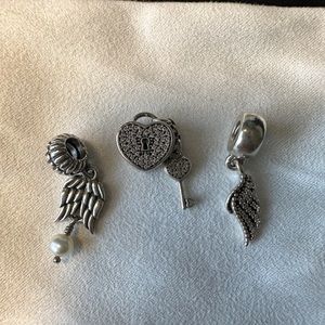 Lot of 3 Pandora charms authentic